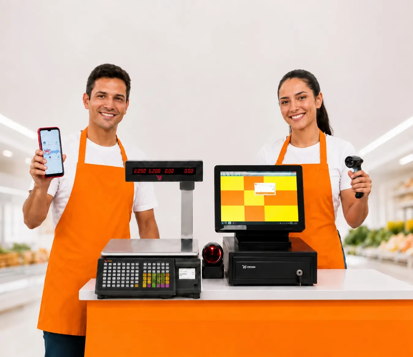 Pantalla Cobrar de SYSpago con productos, total y ticket impreso